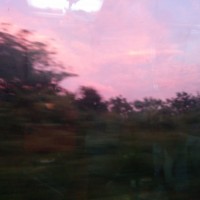 blurry sunset